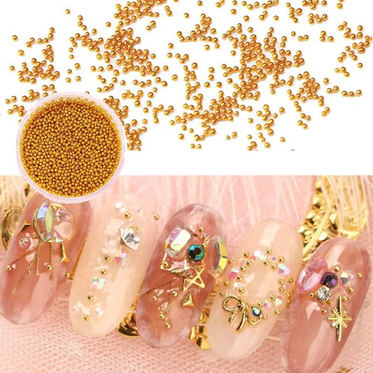 Gold Caviar Beads Jar