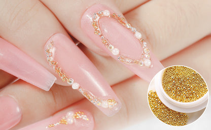Gold Caviar Beads Jar