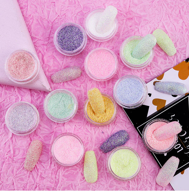 Pastel Sugar Glitter Powder (Set Of 12)