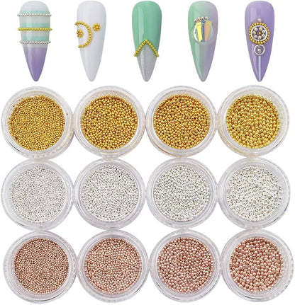 Gold Silver Rose Gold Caviar Beads Grid