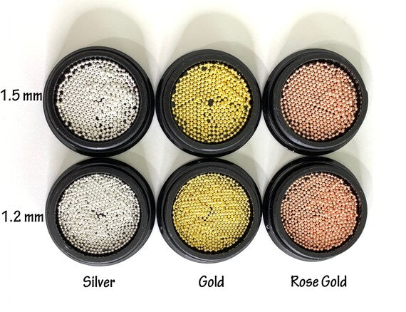 Gold Silver Rose Gold Caviar Beads Grid